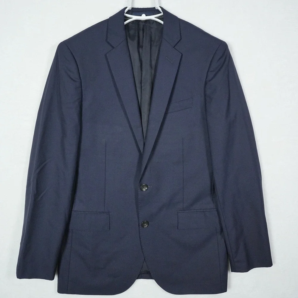 J.Crew Ludlow Suit Jacket 38R Navy Blue Loro Piana Super 120s Wool Blazer Mens